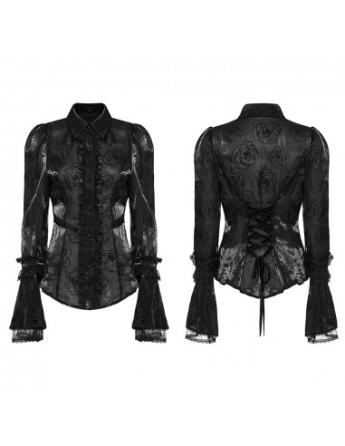 Chemisier Black Roses