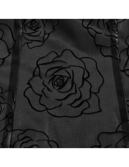 Chemisier Black Roses