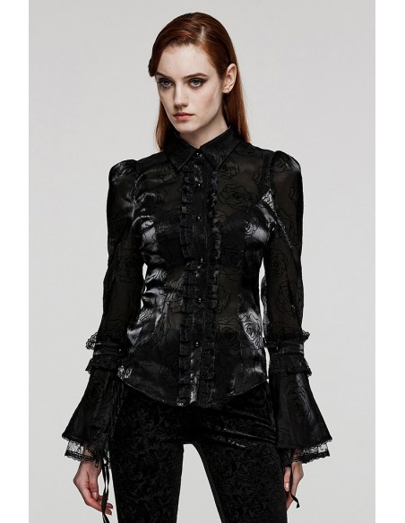 Chemisier Black Roses