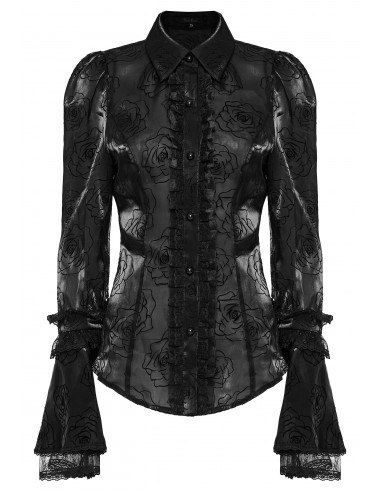 Chemisier Black Roses