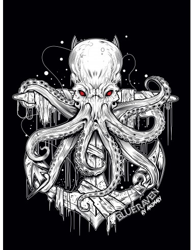 T-shirt Blue Raven by Anomaly The Kraken