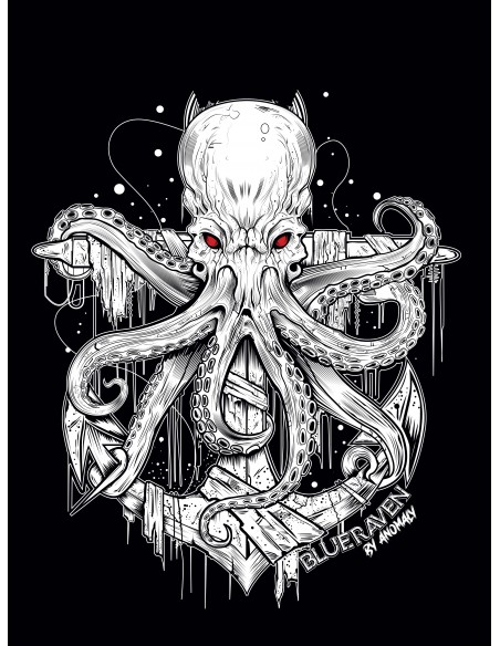 T-shirt Blue Raven by Anomaly The Kraken