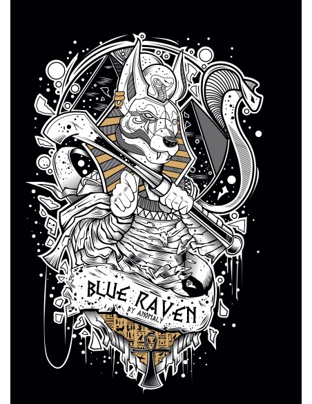T-shirt Blue Raven by Anomaly Old Anubis