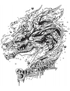 T-shirt blanc Blue Raven by Anomaly The Dragon 2