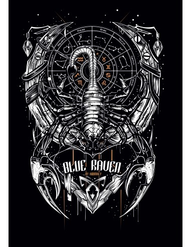 T-shirt Blue Raven by Anomaly Scorpion