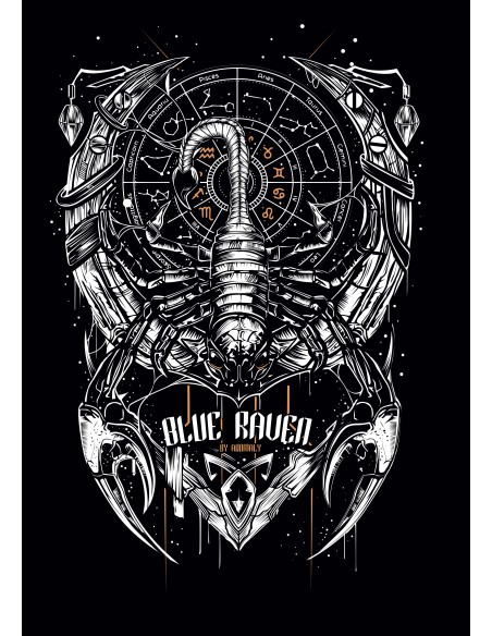 T-shirt Blue Raven by Anomaly Scorpion