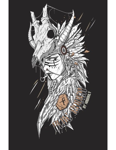 T-shirt Blue Raven by Anomaly The Huntress