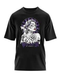 T-shirt Gothique Blue Raven Catrina