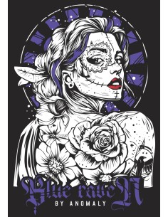T-shirt Gothique Blue Raven Catrina 2