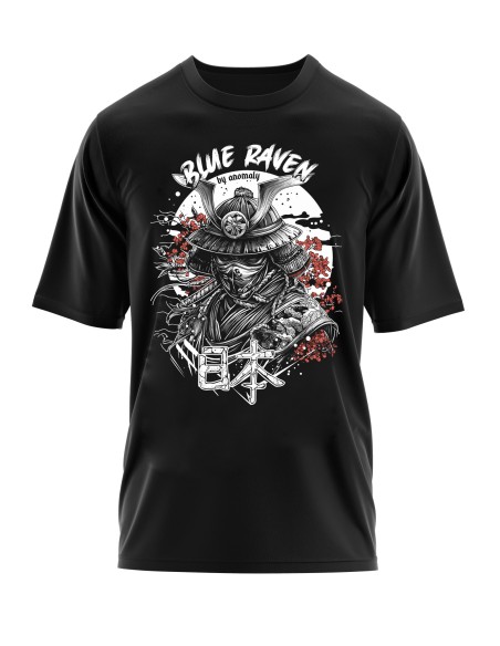 T-shirt Japon Blue Raven Samouraï