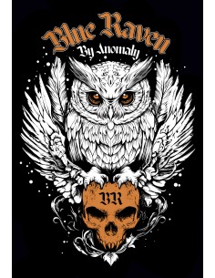 T-shirt Fantasy Blue Raven Hibou 2