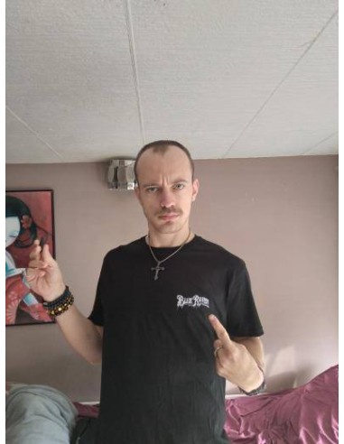 T-shirt Logo Coeur Blue Raven by Anomaly