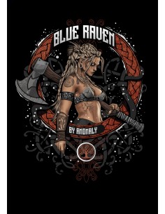 T-shirt Viking Blue Raven Légende Nordique 2