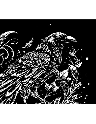 T-shirt Gothique Blue Raven The Crow Blue Raven By Anomaly