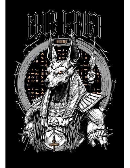 T-shirt Motif au Dos Blue Raven by Anomaly