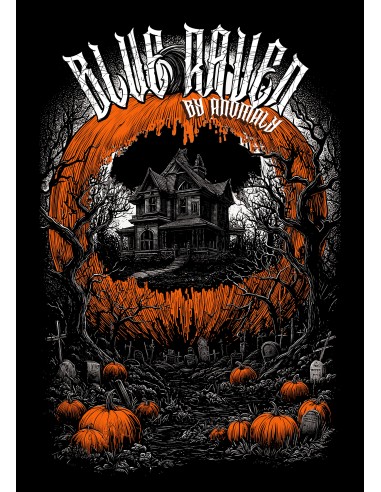 T-shirt Halloween Blue Raven