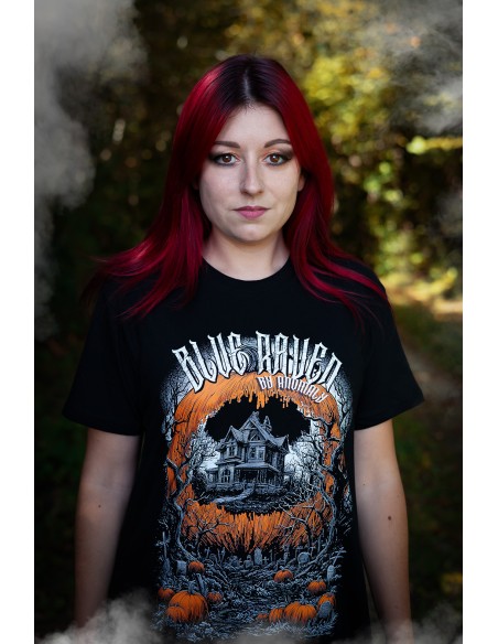T-shirt Halloween Blue Raven