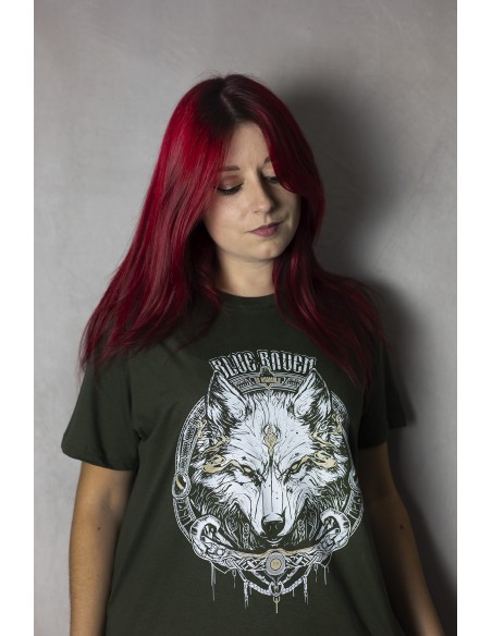 T-shirt Viking Blue Raven Fenrir Vert Kaki Blue Raven By Anomaly