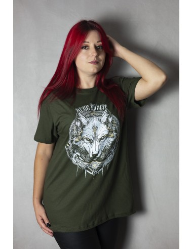 T-shirt Viking Blue Raven Fenrir Vert Kaki Blue Raven By Anomaly