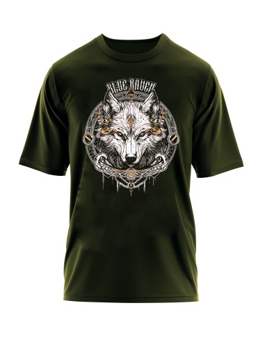 T-shirt Viking Blue Raven Fenrir Vert Kaki Blue Raven By Anomaly