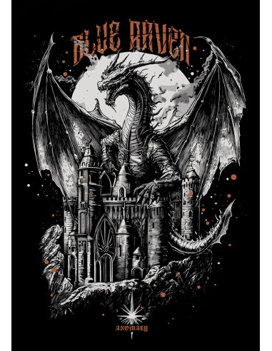 Détail du visuel T-shirt légende Blue Raven Dragon