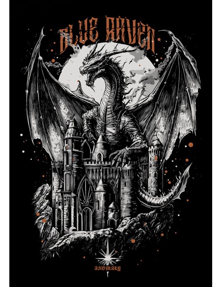 Détail du visuel T-shirt légende Blue Raven Dragon