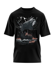 T-shirt viking Blue Raven Drakkar