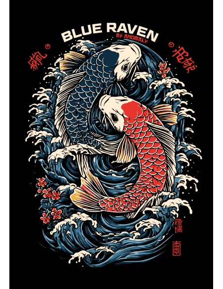 T-shirt Homme Blue Raven by Anomaly Koï