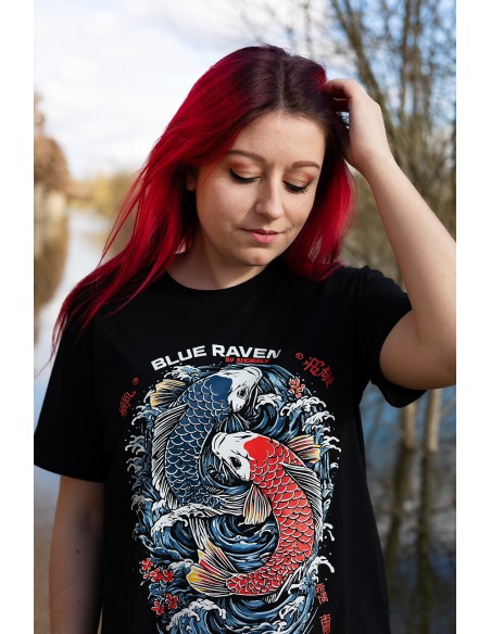 T-shirt japonais Blue Raven Koï T-shirt japonais Blue Raven Koï