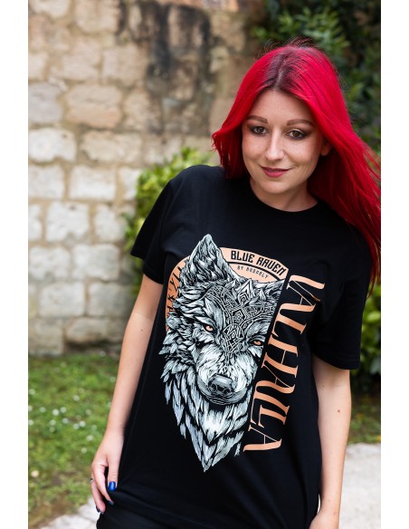 Détail du visuel t-shirt gothique Blue Raven [Nom du modèle]