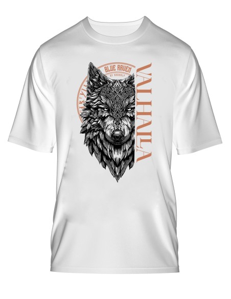 T-shirt gothique Blue Raven Sköll Blanc