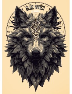 T-shirt gothique Blue Raven Hati 2