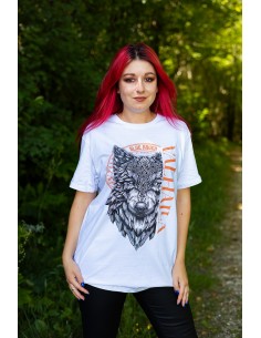 T-shirt gothique Blue Raven Sköll Blanc 2