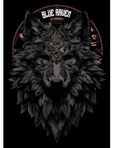 T-shirt gothique Blue Raven Hati Noir 2