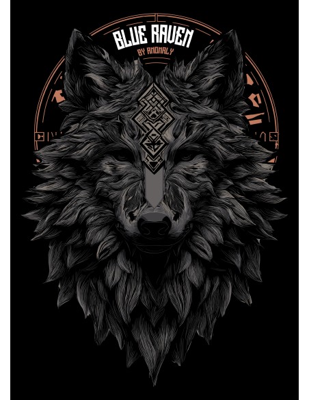 T-shirt Blue Raven loup fenrir Anomaly T-shirt Blue Raven loup fenrir Anomaly