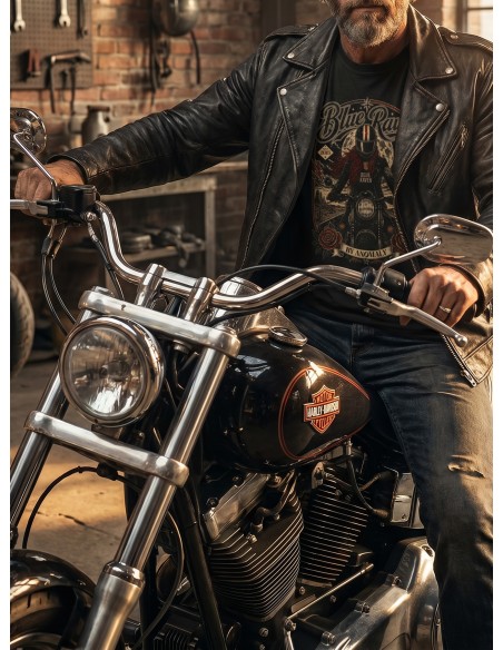 t-shirt biker Blue Raven Motard t-shirt biker Blue Raven Motard