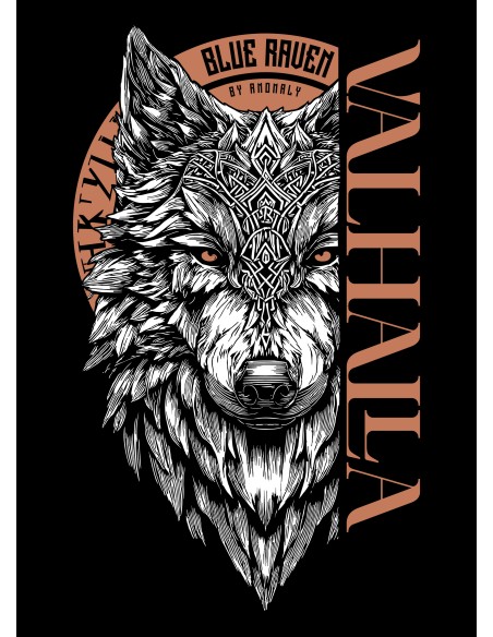 T-shirt Motif au Dos Blue Raven by Anomaly