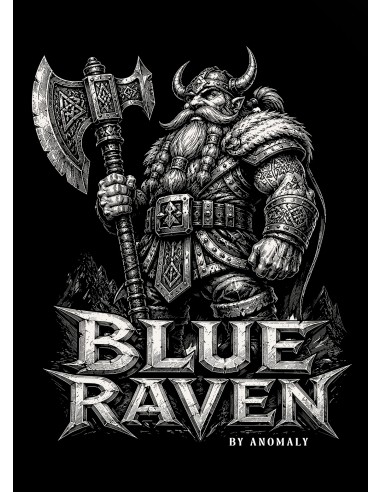 T-shirt Blue Raven Guerrier Nain Brise-Fer Blue Raven By Anomaly
