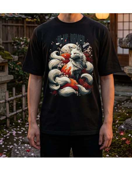 T-shirt Japon Blue Raven Kitsune Blue Raven By Anomaly T-shirt Japon Blue Raven Kitsune Blue Raven By Anomaly