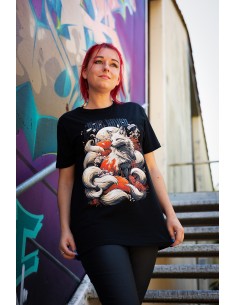 T-shirt Japon Blue Raven Kitsune 2