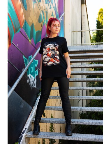 T-shirt Japon Blue Raven Kitsune Blue Raven By Anomaly