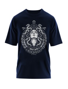 T-shirt Mythologie Blue Raven Médusa Navy Blue