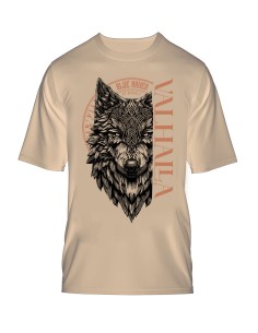 T-shirt viking Blue Raven Sköll Beige