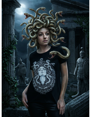 T-shirt Femme Mythologie Blue Raven Médusa Blue Raven By Anomaly