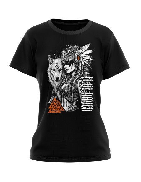 T-shirt Femme Viking Daughter of Valhalla Blue Raven By Anomaly