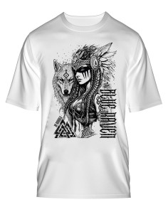 T-shirt Viking Daughter of Valhalla Blanc