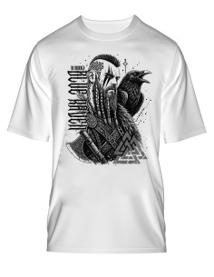 T-shirt Viking Son of Valhalla Blanc