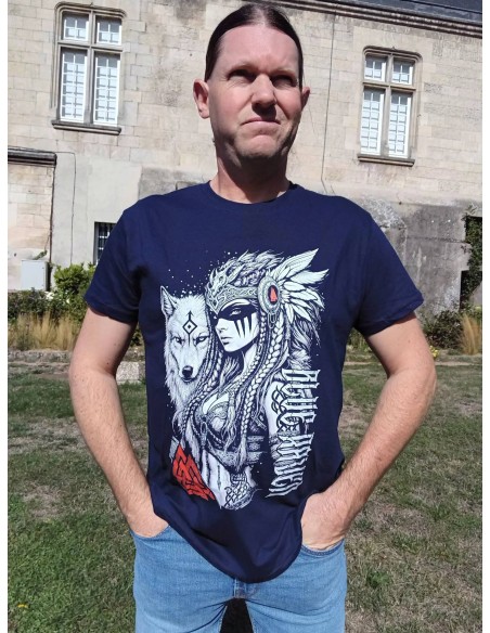 T-shirt Viking Daughter of Valhalla Navy Blue Blue Raven By Anomaly T-shirt Viking Daughter of Valhalla Navy Blue Blue Raven By Anomaly