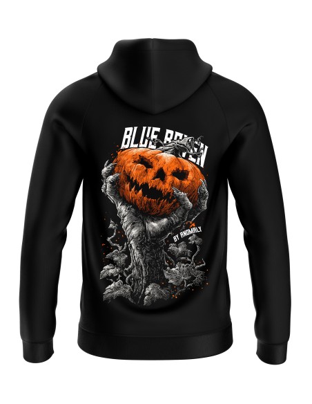 Sweat Halloween Scary Pumpkin Blue Raven By Anomaly