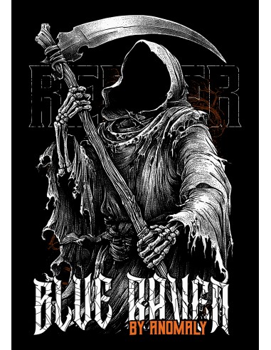 Détail du visuel T-shirt Halloween Blue Raven Reaper